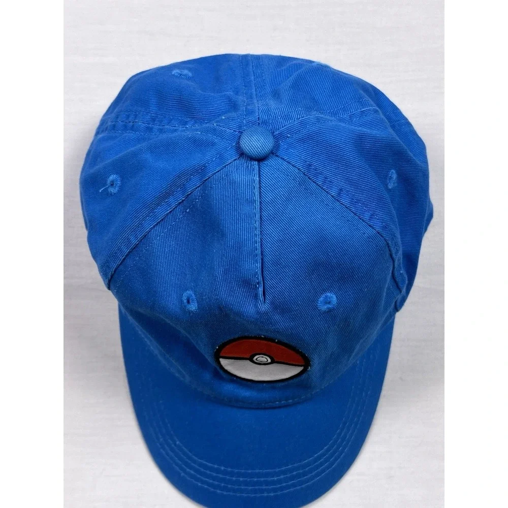 Pokémon Kids Hat Adjustable Blue Cap with Poké Ball Logo Official Nintendo 2023